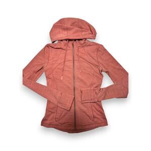 Lululemon Dusty Rose Scuba Fitted Full Zip Hoodie Size 4